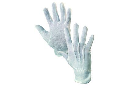 CXS MAWA rukavice bílé s PVC terčíky bílé (Velikost 11)