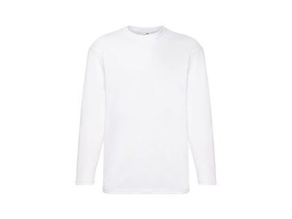Fruit of the Loom 16.1038 Tričko pánské dlouhý rukáv bílá (Velikost 5XL)