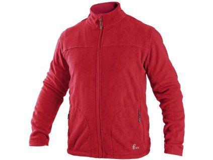Mikina CXS GRANBY, pánská, fleece, červená (Velikost S)
