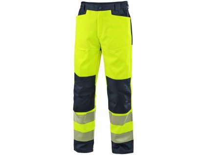 Kalhoty CXS HALIFAX, pánské, výstražné se síťovinou, žluto-modré (Velikost 46)