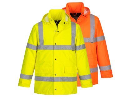 PORTWEST S460 Hi-Vis Traffic - Pánská zimní bunda - reflexní (Barva Žlutá, Velikost 8XL)