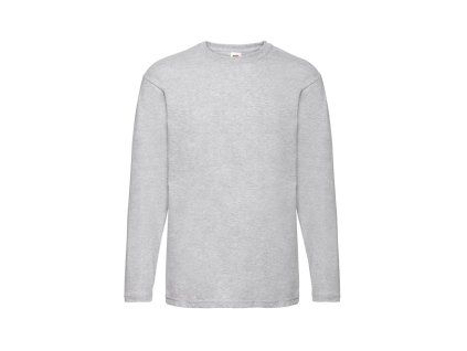 Fruit of the Loom 16.1038 Tričko pánské dlouhý rukáv Heather Grey (Velikost 5XL)