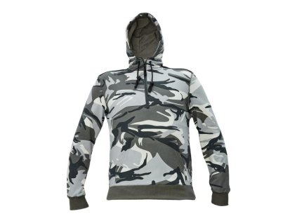 Cerva CRAMBE HOODIE pánská maskáčová mikina s kapucí a klokaní kapsou šedá (Velikost XS AKCE)