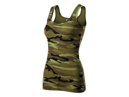 Malfini Tílko CAMO TRIUMPH C36 maskáčové dámské zelená (Velikost XXL)
