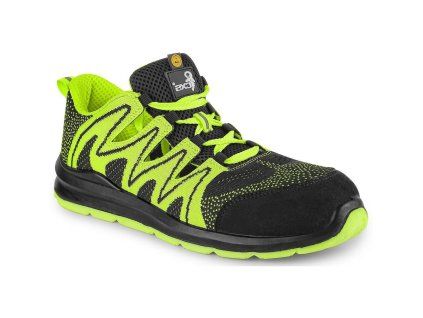 CANIS CXS Obuv TEXLINE OLIB S1P ESD polobotka černá/zelená (Velikost 50)