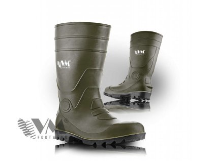 VM Footwear FUKUOKA holínky 1005-O4 pracovní zelené (Velikost 47 AKCE)