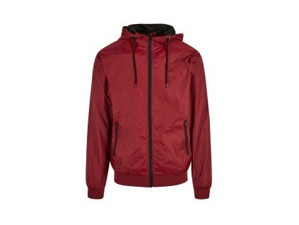 Build your Brand BY 016 pánská větrovka burgundy/black (Velikost 5XL)