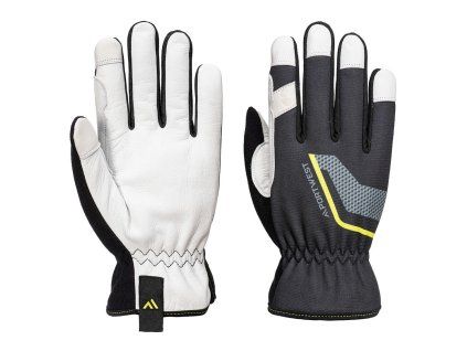 PortWest A775 - Kožené rukavice Stretch Utility černá (Velikost XXL)