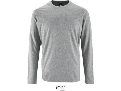 SOL'S 25.2074 – pánské tričko s dlouhým rukávem šedá (Velikost 4XL)