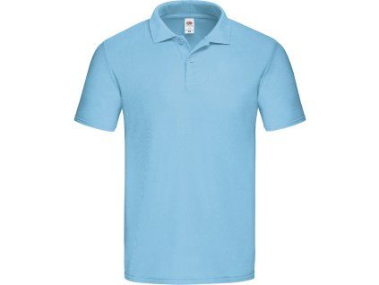 Fruit of the Loom 16.3050 – pánská pique polokošile světle modrá (Velikost 3XL)