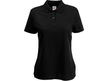 Fruit of the Loom 16.3212 – dámská polokošile pique černá (Velikost XXL)