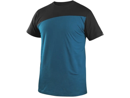 CANIS CXS OLSEN Pánské tričko krátký rukáv ocelově modrá/černá (Velikost 3XL)