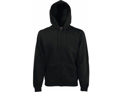 Fruit of the Loom 16.2062 Mikina s kapucí na zip černá (Velikost 5XL)