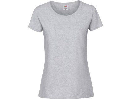 Fruit of the Loom 16.1424 Dámské tričko z těžké bavlny šedá (Velikost XXL)