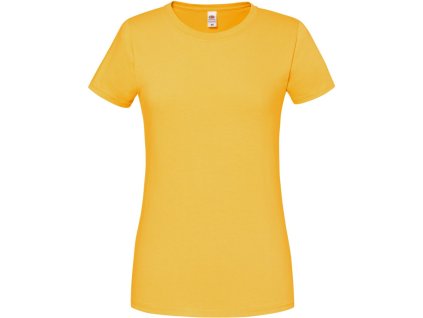 Fruit of the Loom 16.1424 Dámské tričko z těžké bavlny žlutá (Velikost XXL)