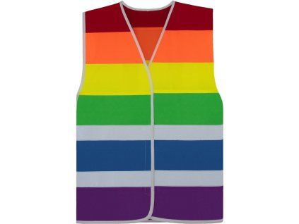 CottonClassics 76.KNAT Bezpečnostní vesta "Pride" duhová (Velikost L/XL)