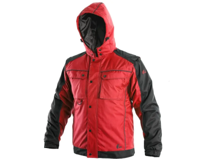 CANIS CXS IRVINE Zimní pánská bunda červená/černá (Velikost 4XL)