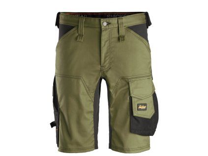 SNICKERS WORKWEAR AllroundWork Kraťasy stretch khaki (Velikost 64)