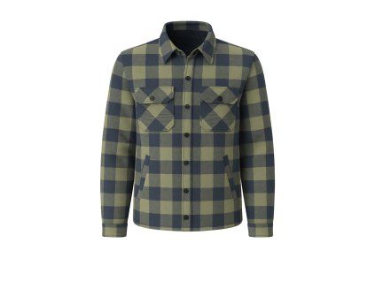 BENNON PIPPO Bunda khaki/modrá - flanelová bunda (Velikost 4XL)