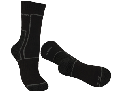 BENNON TREK SOCK BLACK - Trekové ponožky černé (Velikost 48)