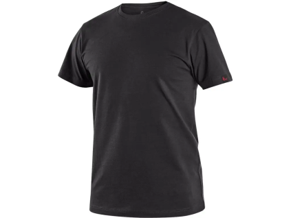 CANIS CXS NOLAN - Pánské bavlněné tričko s krátkým rukávem - černé (Velikost 6XL)