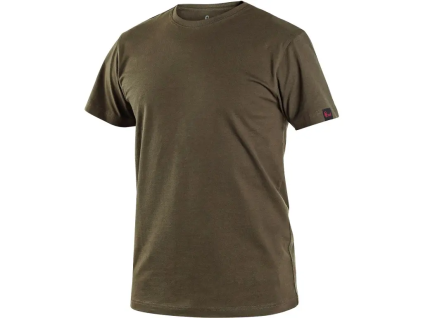 CANIS CXS NOLAN - Pánské bavlněné tričko s krátkým rukávem - khaki (Velikost 3XL)