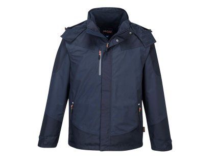 PORTWEST RADIAL S553 - Nepromokavá prodyšná bunda 3v1 s odnímatelným fleecem - tmavě modrá (Velikost 6XL)