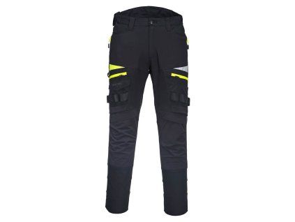 PORTWEST DX4 WORK DX449 - Zkrácené strečové slim fit montérky - černá (Velikost 42)