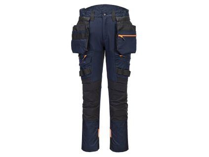 PORTWEST DX4 HOLSTER DX440 - Strečové slim fit montérky s odepínacími kapsami - tmavě modrá (Velikost 48)
