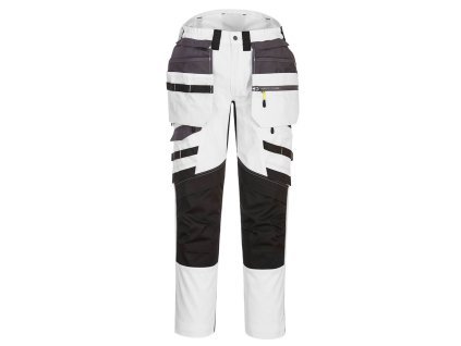PORTWEST DX4 HOLSTER DX440 - Strečové slim fit montérky s odepínacími kapsami - bílo-šedá (Velikost 48)