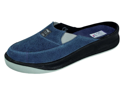 moleda prezouvak denim kozene nazouvaky modro cerne