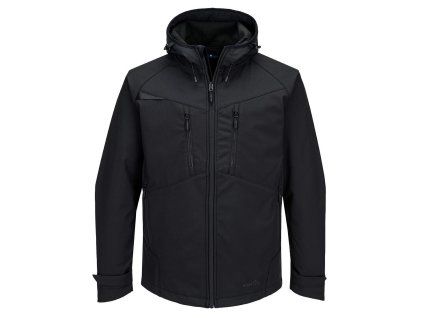 PORTWEST DX474 - Nepromokavá prodyšná softshellová bunda ripstop - celočerná (Velikost 6XL)