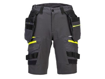 PORTWEST DX4 HOLSTER DX444 - Strečové kraťasy ripstop - ocelově šedá (Velikost 46)