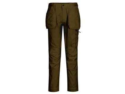 PORTWEST WX2 ECO HOLSTER CD883 - Strečové pracovní kalhoty - olivově zelená (Velikost 48)