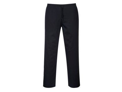PORTWEST C070 - Unisex pracovní kalhoty s pružným pasem - černé (Velikost 5XL)