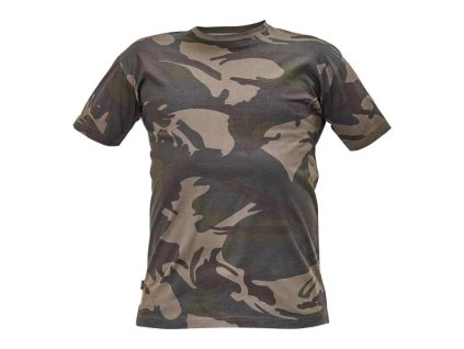 Cerva Tričko CRAMBE pánské maskáčové zelená (Velikost 3XL)