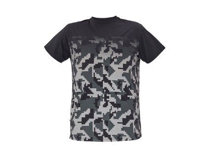 Cerva Tričko pánské s krátkým rukávem NEURUM Camouflage Antracitová (Velikost 3XL)