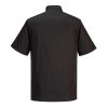 Portwest Rondon Cumbria Chefs C733BKR s krátkým rukávem na patentky černá (Velikost 4XL)