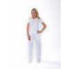 Bílé pracovní kalhoty bavlněné POKORINEK - Bílé (Velikost 3XL)