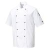 Portwest Rondon C734WHR Kent Chefs s krátkým rukávem bílá na knoflíky (Velikost XXXL)