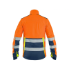 CANIS CXS BENSON pánská výstražná softshellová bunda oranžová/modrá (Velikost 3XL)